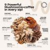Mushroom Coffee 9 Adaptogen Mix Lion's Mane Chaga Turkey Tail Reishi Shiitake Instant for Gut Health Immunity Energy Brain Boost
