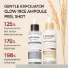 Dr.Melaxin Peel Shot Glow Rice Peeling Ampoule Duo Daily Soft Exfoliating Face and Body Scrub, Blackhead Remover - korean skin care