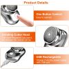 Electric Razor for Men Mini Shaver Portable Pocket Size Shaver USB Rechargeable Dry Usage for Home Travel Office - Silver