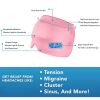 360° Massage Migraine Relief Hat Stress Relief Eye Mask Gel Hot Cold Therapy Cap  Ice Head Wrap for Headache and Puffy Eyes - pink