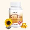 MissPep Vitamin D3-K2 Blended Dietary Supplement, 5000IU D3 & 100mcg K2 MK-7