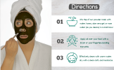 BeNat Natural Activated Charcoal Mask for Deep Cleansing & Skin Clarifying Exfoliating Facial Treatment