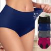 Quick Dry Postpartum Women's Underwear Briefs Breathable Reusable Period Panties 4 Pack Sets - XXL