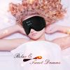 Sleeping Mask 3D Eye Mask HeadSet Headband Soft Elastic Comfortable Wireless Music Headset Eye Mask With Mic For Side Sleepers - black