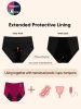 Quick Dry Postpartum Women's Underwear Briefs Breathable Reusable Period Panties 4 Pack Sets - XXL