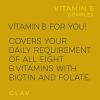 Vitamin B Complex 120 Capsules All 8 B Vitamins with Co Factors Myo Inositol & Choline Support - Clav