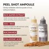 Dr.Melaxin Peel Shot Glow Rice Peeling Ampoule Duo Daily Soft Exfoliating Face and Body Scrub, Blackhead Remover - korean skin care