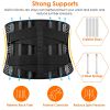 Back Support Brace Breathable Mesh Lumbar Support Belt Adjustable Lower Back Brace with Stays and Springs for Pain Relief for Men Women - L