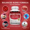 Premium Natural Balance Blend Complex Supplement - Natural 20 Herbs and Vitamins for Men Women, 60 Capsules