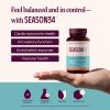 SEASON34 Menopause Heart Support for Women 40+ | Palpitations, Heart Racing &Fatigue Support | CoQ10, Aged Black Garlic & Resveratrol