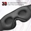 Sleeping Mask 3D Eye Mask HeadSet Headband Soft Elastic Comfortable Wireless Music Headset Eye Mask With Mic For Side Sleepers - black