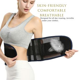 Spine Support Lumbar Waist Support - Black (size: L)