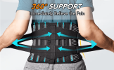 Pain Relief Waist Lumbar Support - Black