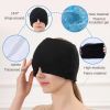 360° Massage Migraine Relief Hat Stress Relief Eye Mask Gel Hot Cold Therapy Cap  Ice Head Wrap for Headache and Puffy Eyes