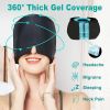 360° Massage Migraine Relief Hat Stress Relief Eye Mask Gel Hot Cold Therapy Cap  Ice Head Wrap for Headache and Puffy Eyes